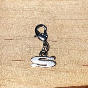 Silver Toned “S” Charm For Charm Bracelet With Clasp By Mary Kay Cosmetics